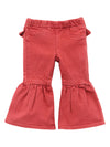 Wrangler Little Girl's Vibrant Chili Ruffle Leg Flare Jean-112371942