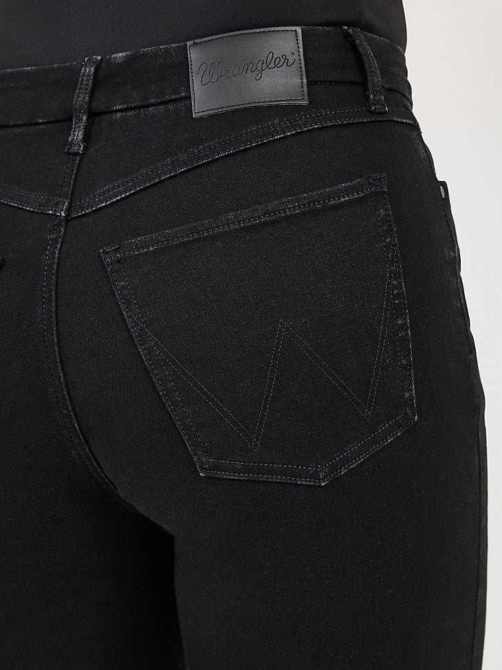 Wrangler Ladies Leighton Black Bespoke High Rise Bootcut Jean-112371949