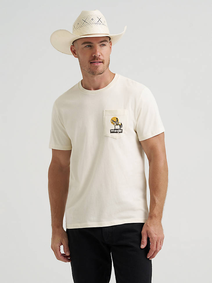 Wrangler Mens Silent Rider Back Graphic TShirt-112372856