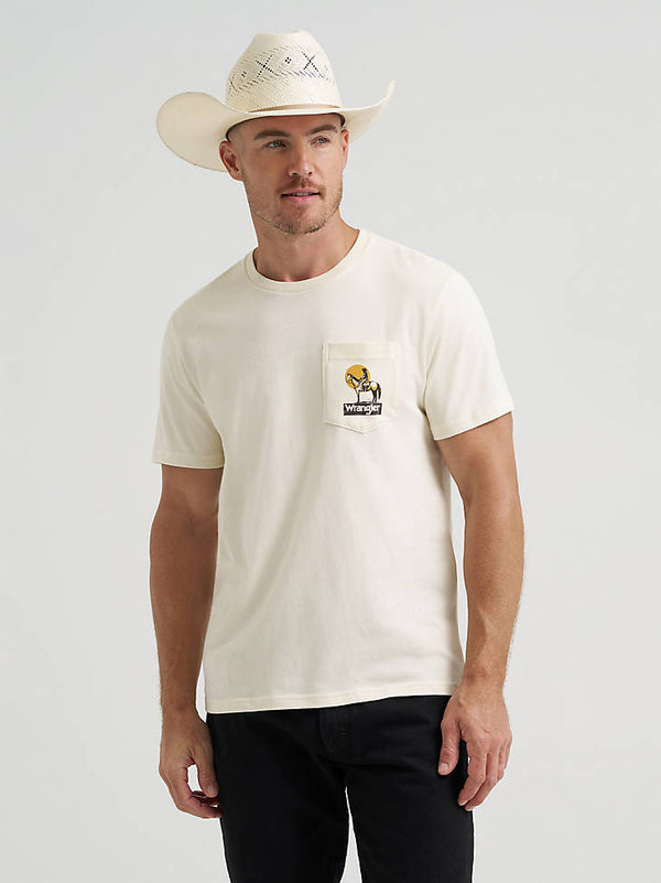 Wrangler Mens Silent Rider Back Graphic TShirt-112372856