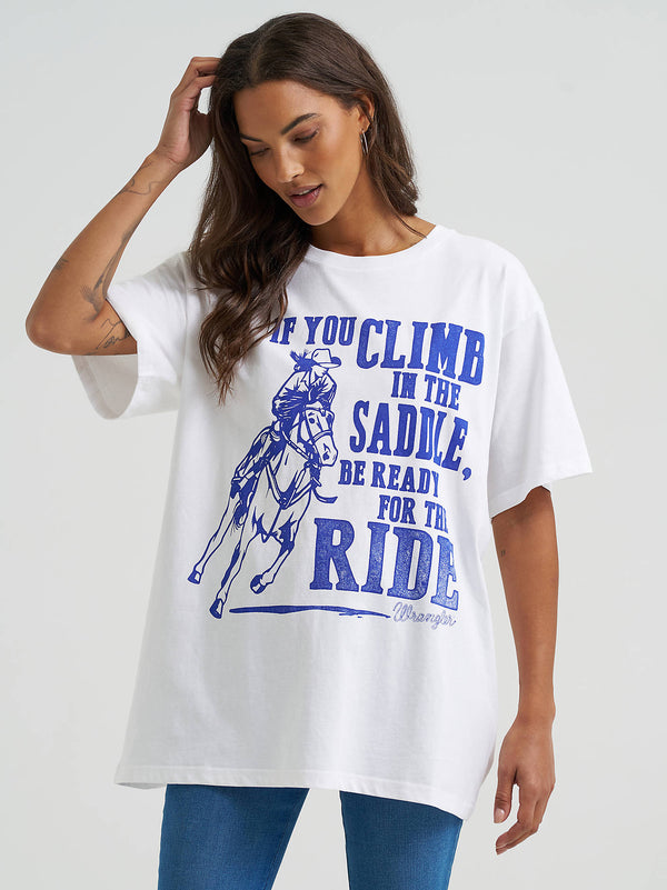 Wrangler Ladies Ready For The Ride Oversized Tee-112373005