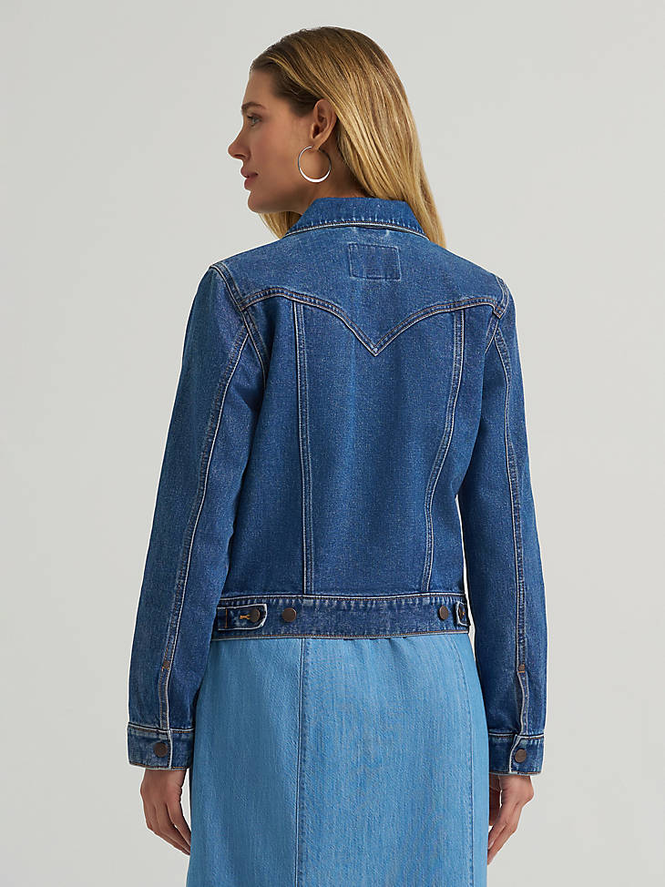 Wrangler Ladies Dark Denim Western Unlined Jacket-112373778