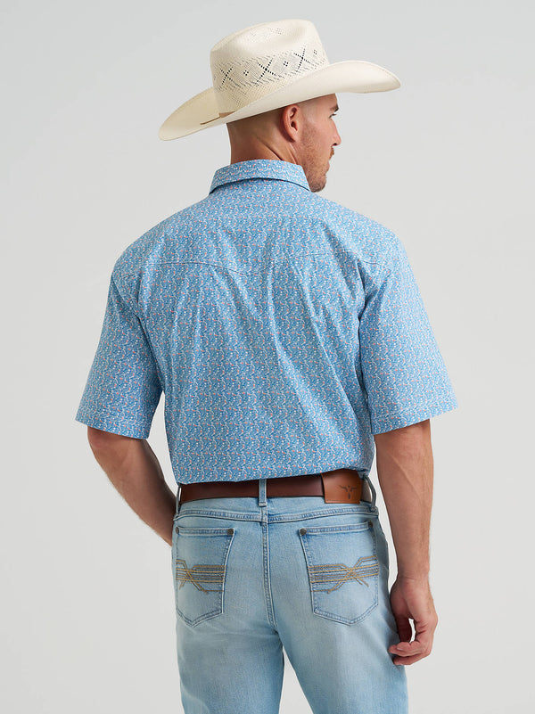Wrangler Men's 20X Competition Advanced Comfort Short Sleeve Shirt Blue Jay-112374284