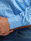 Wrangler Men's Cody Johnson One Pocket Button Down Shirt Azure Paisley-112374495