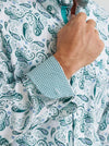 Men's Wrangler George Strait Long Sleeve Button Down Pocket Shirt - Aqua Paisley - 112374541
