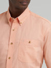 Wrangler Mens George Strait Peach Mod Short Sleeve One Pocket Button Down Shirt-112374611