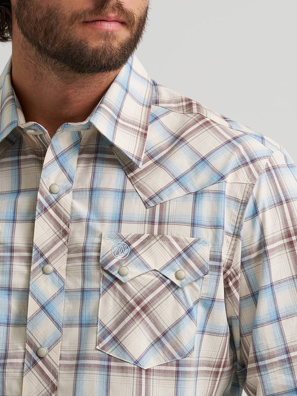 Wrangler Men's Historic Tan Retro Long Sleeve Western Shirt-112374742