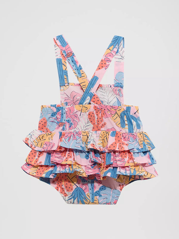 Wrangler Baby Western Printed Ruffle Bodysuit - Pink Cacti - 112374797