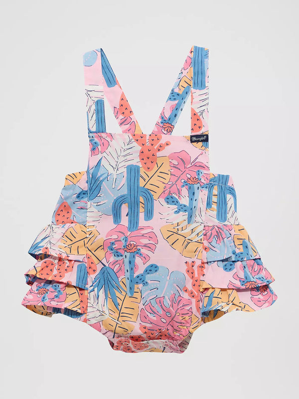 Wrangler Baby Western Printed Ruffle Bodysuit - Pink Cacti - 112374797