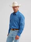 Men's Wrangler Classic Fit Western Snap Competition Shirt - Blue Square Pattern - 112374858