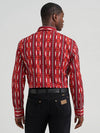 Wrangler Men's Checotah Fire Red Arrow Long Sleeve Snap Shirt-112374909