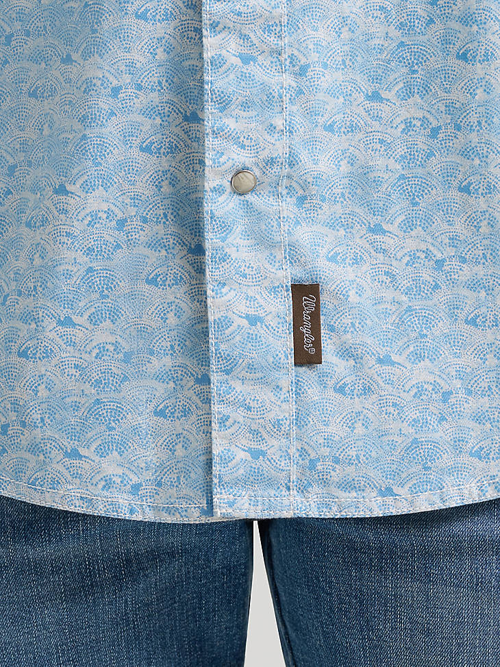 Wrangler Men's Retro Toile Waves Long Sleeve Snap Shirt-112374976