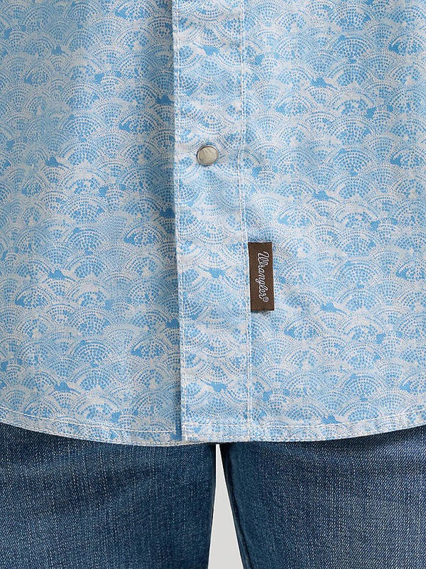 Wrangler Men's Retro Toile Waves Long Sleeve Snap Shirt-112374976