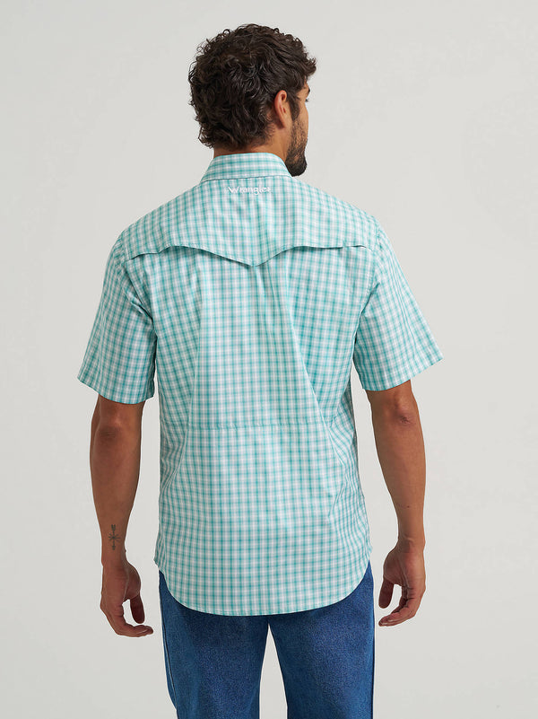 Wrangler Mens All Terrain Latigo Bay Plaid Performance Shirt-112375131