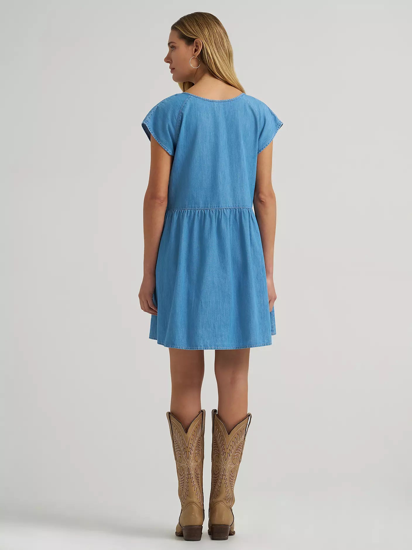 Wrangler Ladies Denim Swing Dress - Light Denim - 112375222