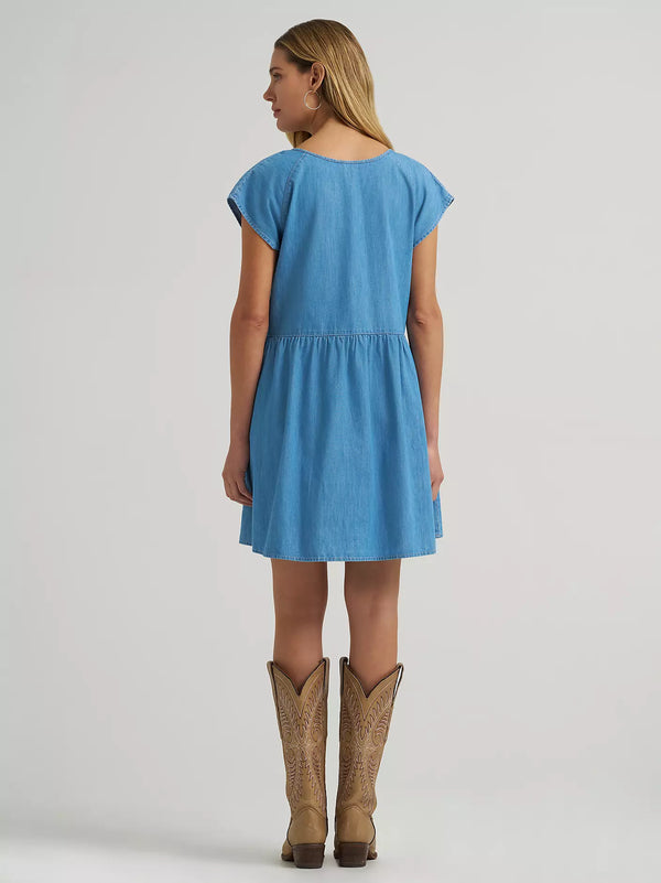 Wrangler Ladies Denim Swing Dress - Light Denim - 112375222