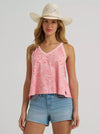 Wrangler Ladies V-Neck Desert Tank - Pink - 112375228