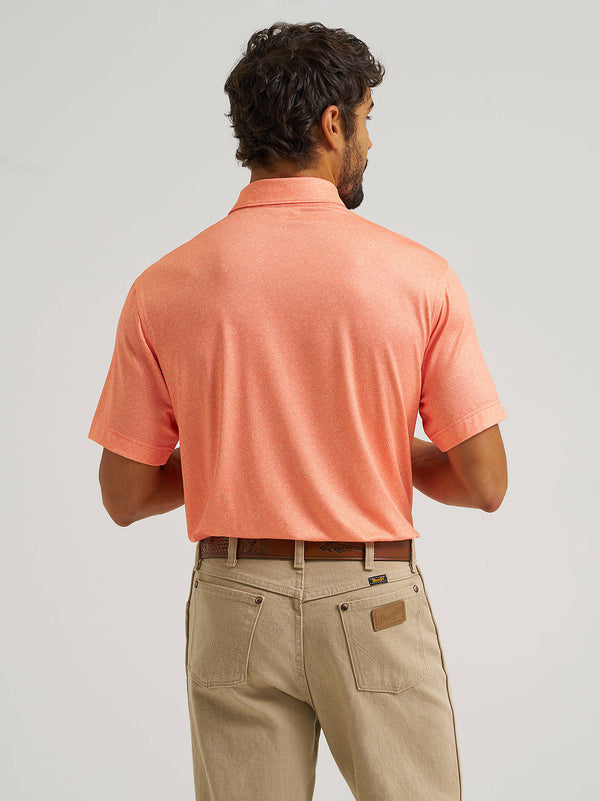 Wrangler Mens Peach Echo All Terrain Gear Men's Performance Polo Shirt-112375276
