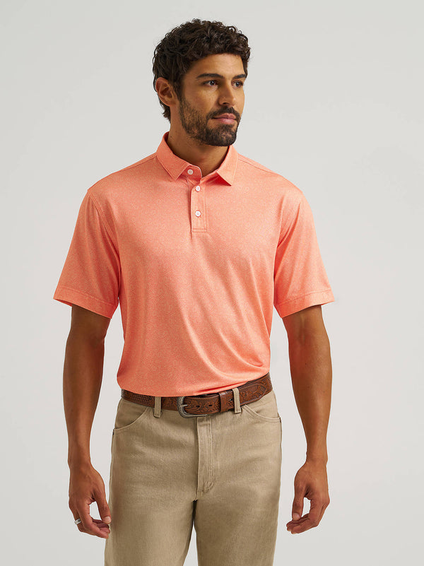 Wrangler Mens Peach Echo All Terrain Gear Men's Performance Polo Shirt-112375276