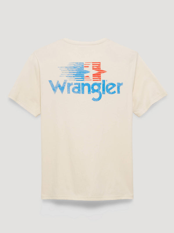 Wrangler Mens Speeding Stars and Stripes Pocket Graphic TShirt-112375724