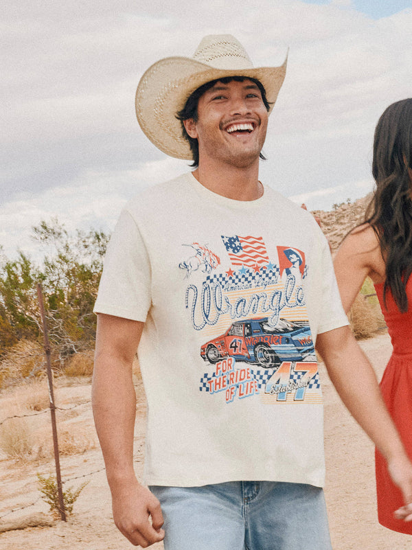 Wrangler Men's Racecar 47 Vintage Fit Graphic TShirt-112378804