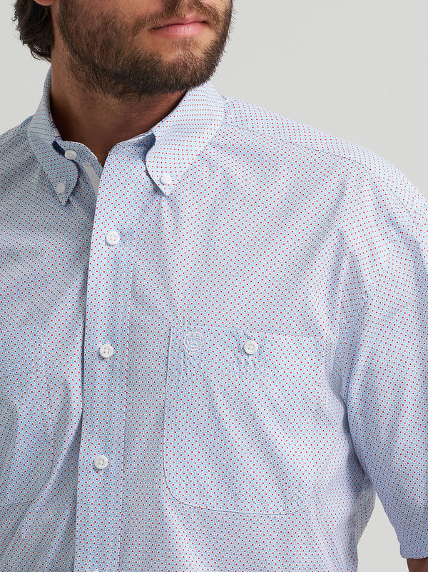 Wrangler Men's Red Dot George Strait Button Down Shirt-112379059