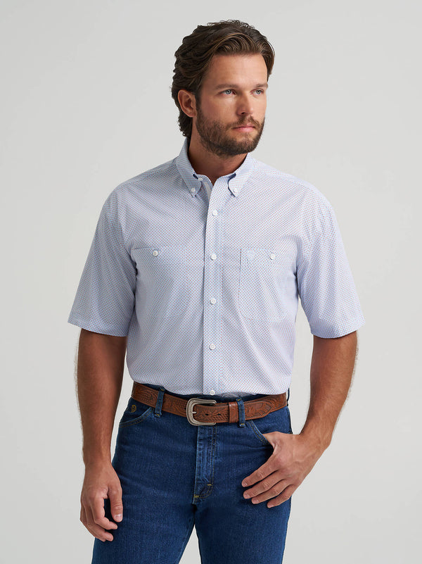 Wrangler Mens Red Dot George Strait Button Down Shirt-112379059