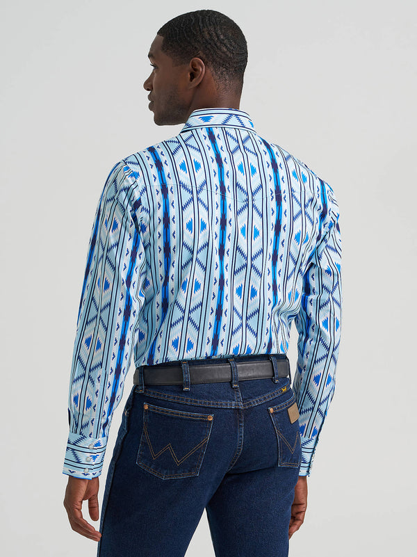 Wrangler Mens Checotah Icy Long Sleeve Snap Shirt-112379225