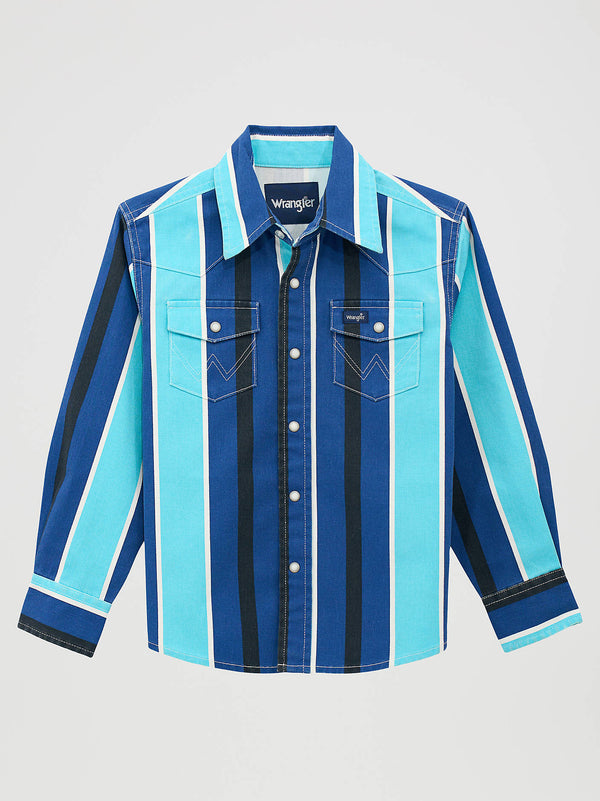 Wrangler Boys Cobalt Storm Brushpopper Shirt-112379231