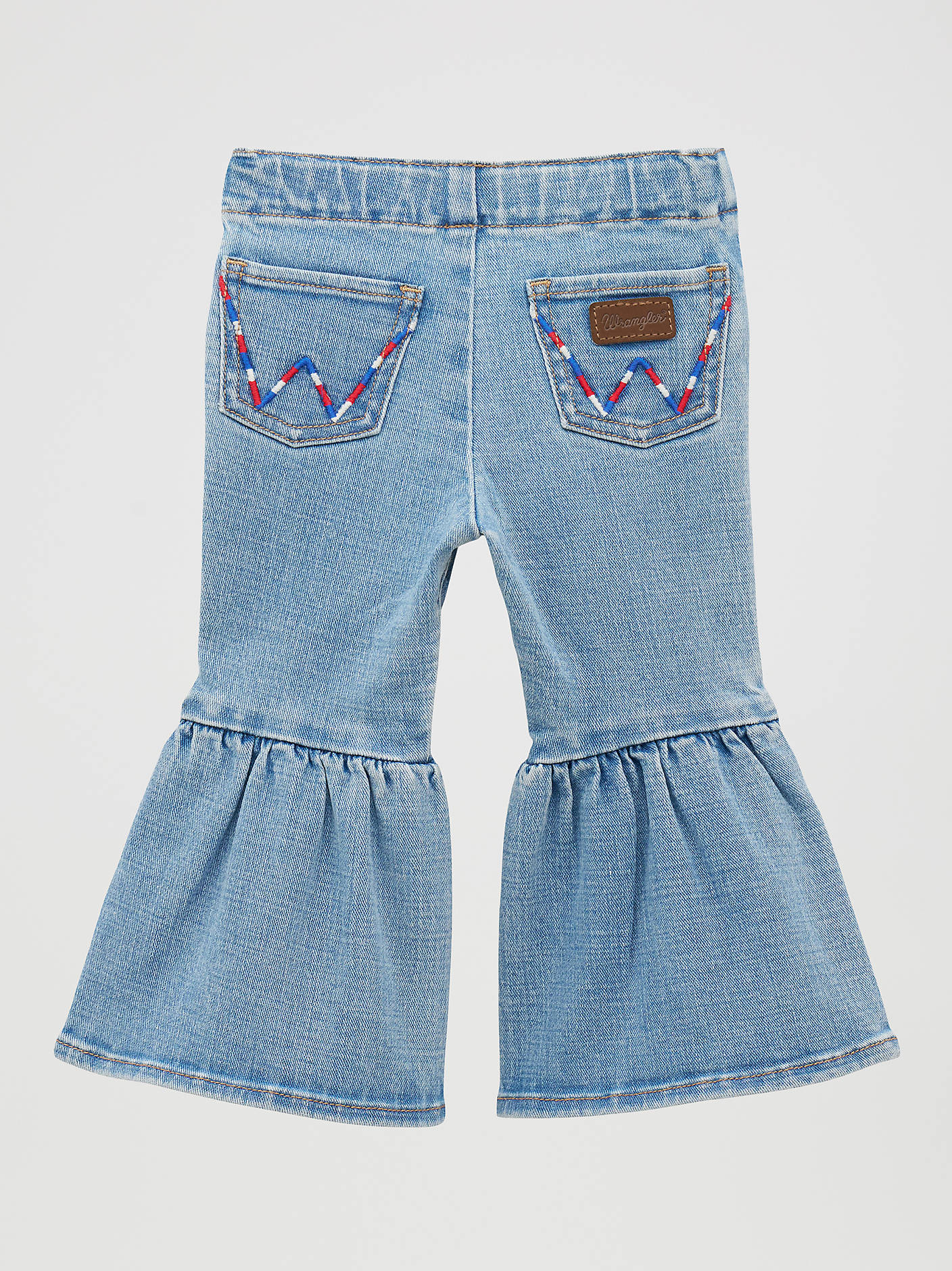 Wrangler Little Girls Sky Blue Ruffle Flare Jean-112379568