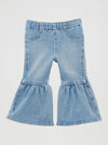 Wrangler Little Girls Sky Blue Ruffle Flare Jean-112379568
