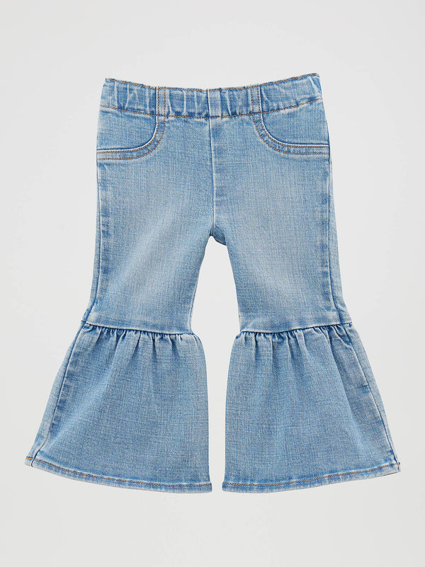 Wrangler Little Girls Sky Blue Ruffle Flare Jean-112379568