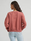 Wrangler Ladies Logo Canyon Crew Pullover Rose 112380254