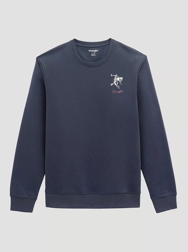 Wrangler Mens Bucking Rider Graphic Fleece Sweatshirt 112380291