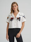 Wrangler Ladies Lainey Wilson White Camp Shirt-112380469