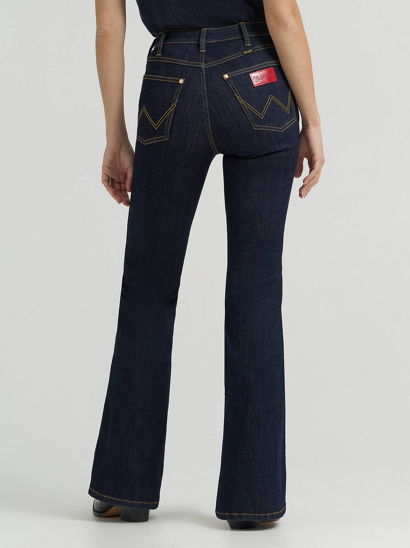 Wrangler Ladies Dark Rinse Lainey Wilson Flare Jeans-112380510
