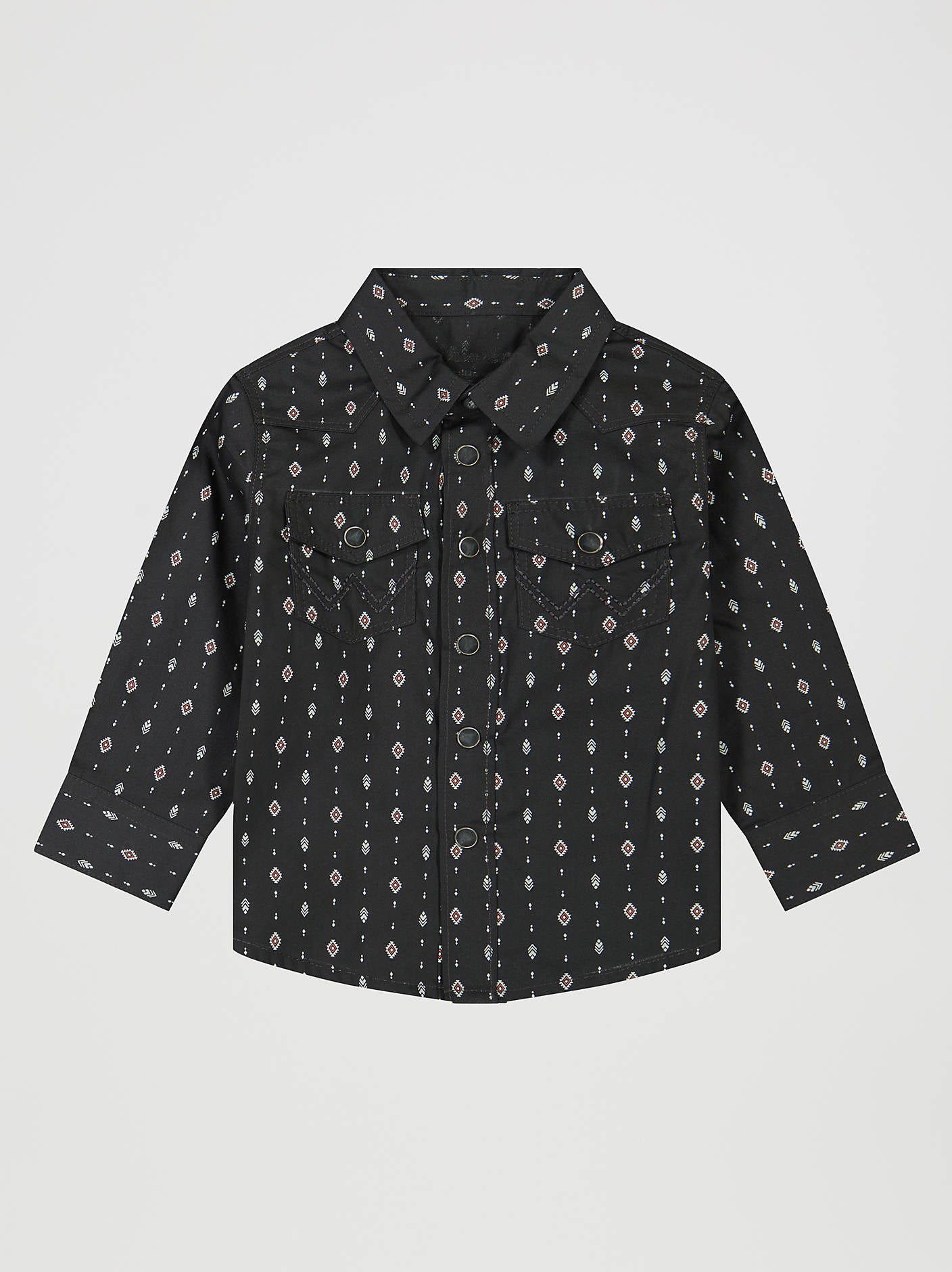 Wrangler Baby Boy Long Sleeve Print Snap Shirt 112381495