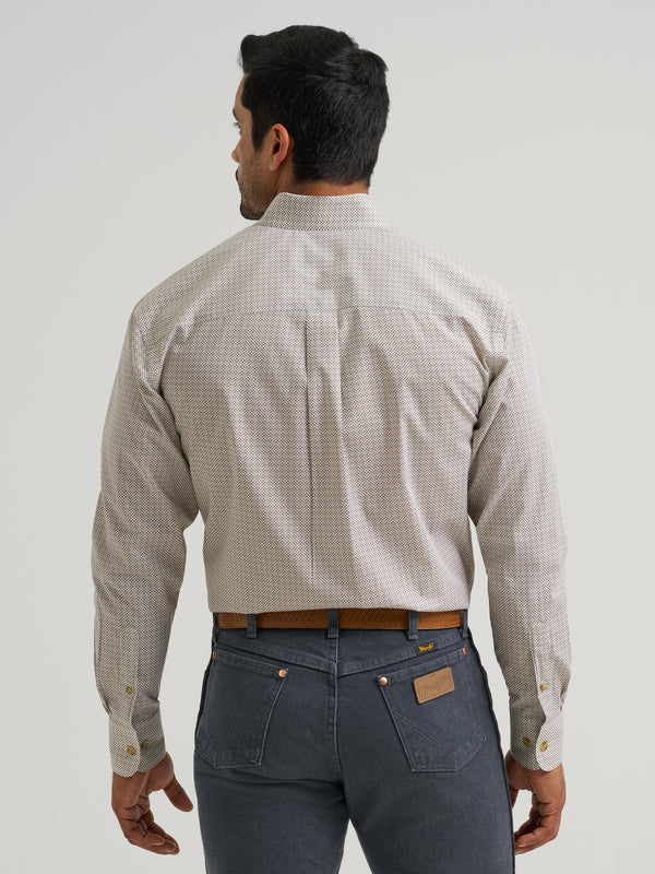 Wrangler Men's Brown Classic Long Sleeve Shirt - 112381623