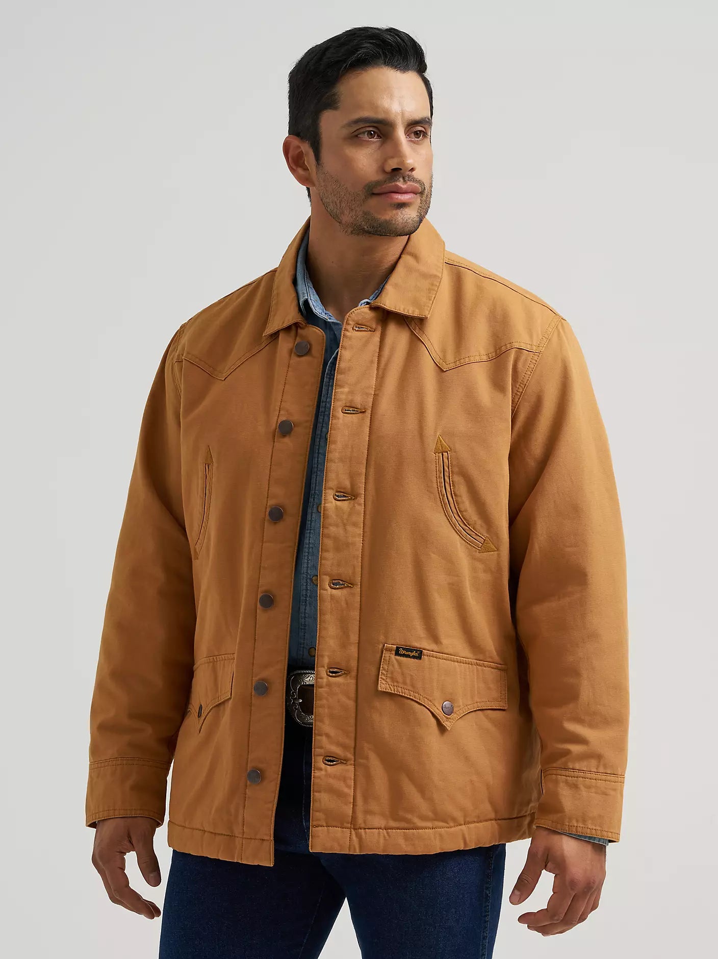 Wrangler Men's Western Lined Canvas Barn Coat 112381924