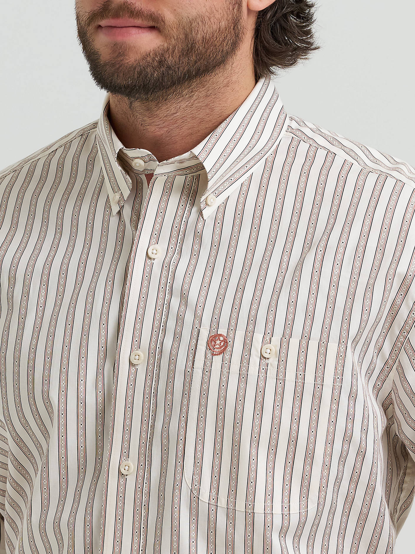 Wrangler Men's George Strait™ Long Sleeve Button Down One Pocket Shirt - 112381952
