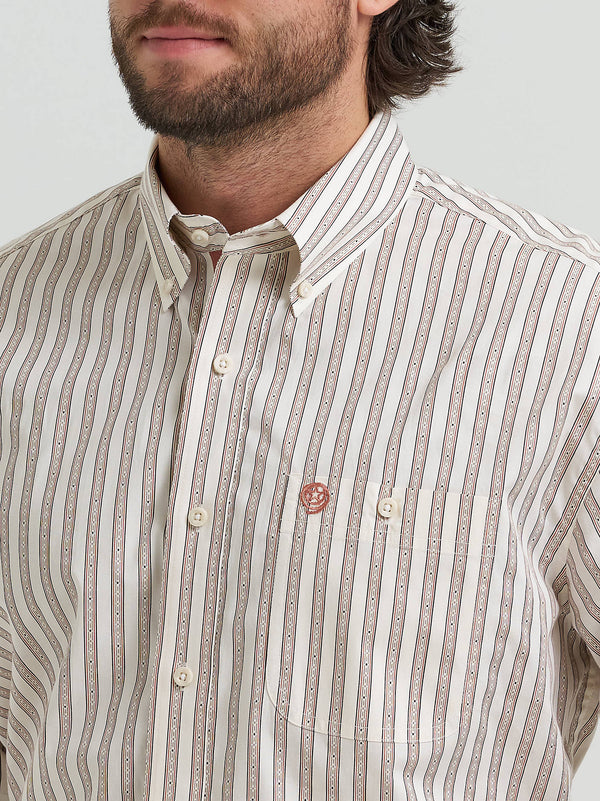 Wrangler Men's George Strait™ Long Sleeve Button Down One Pocket Shirt - 112381952