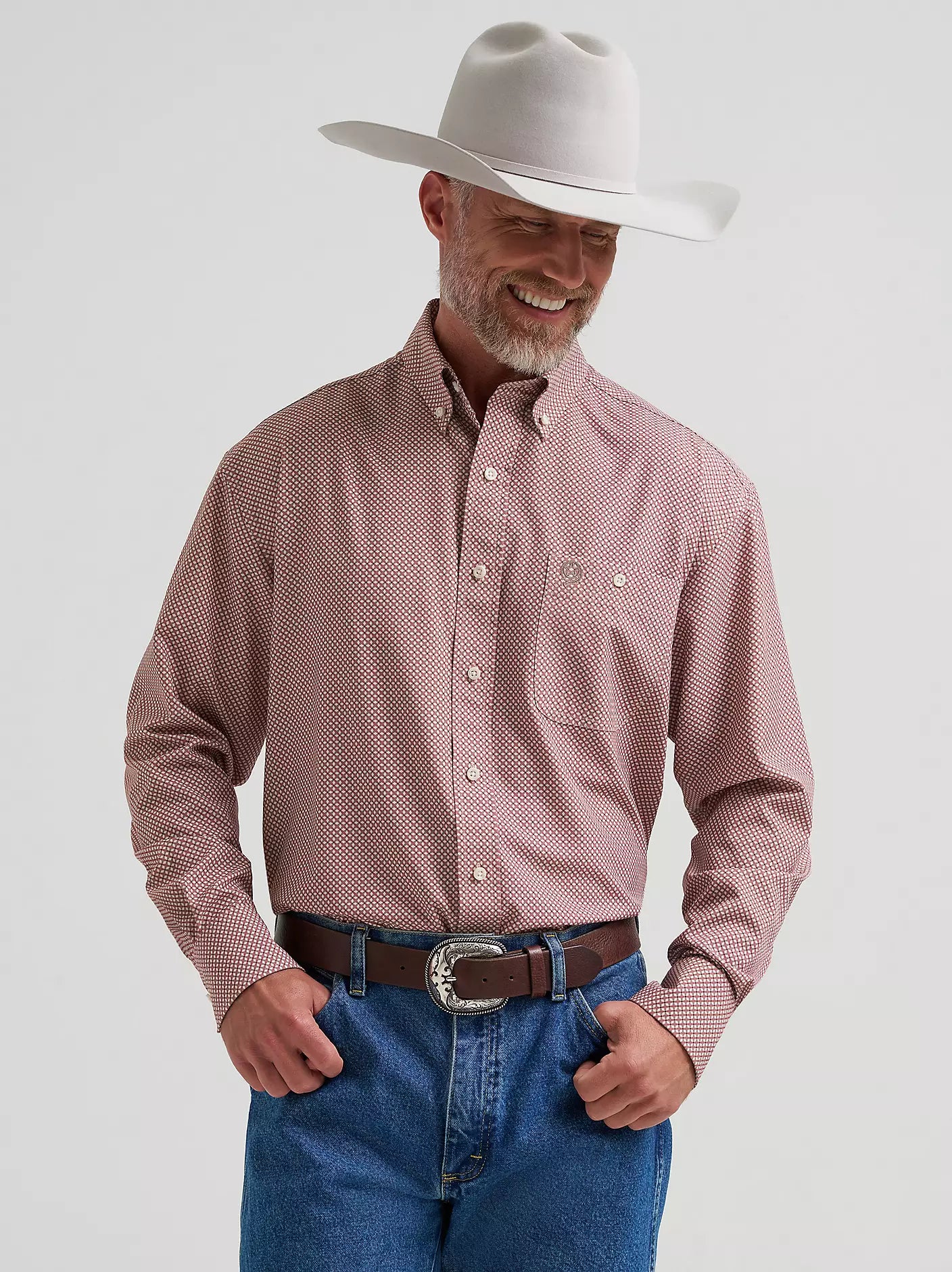 Wrangler® Men's George Strait™ Performance Button Down Shirt -112381955