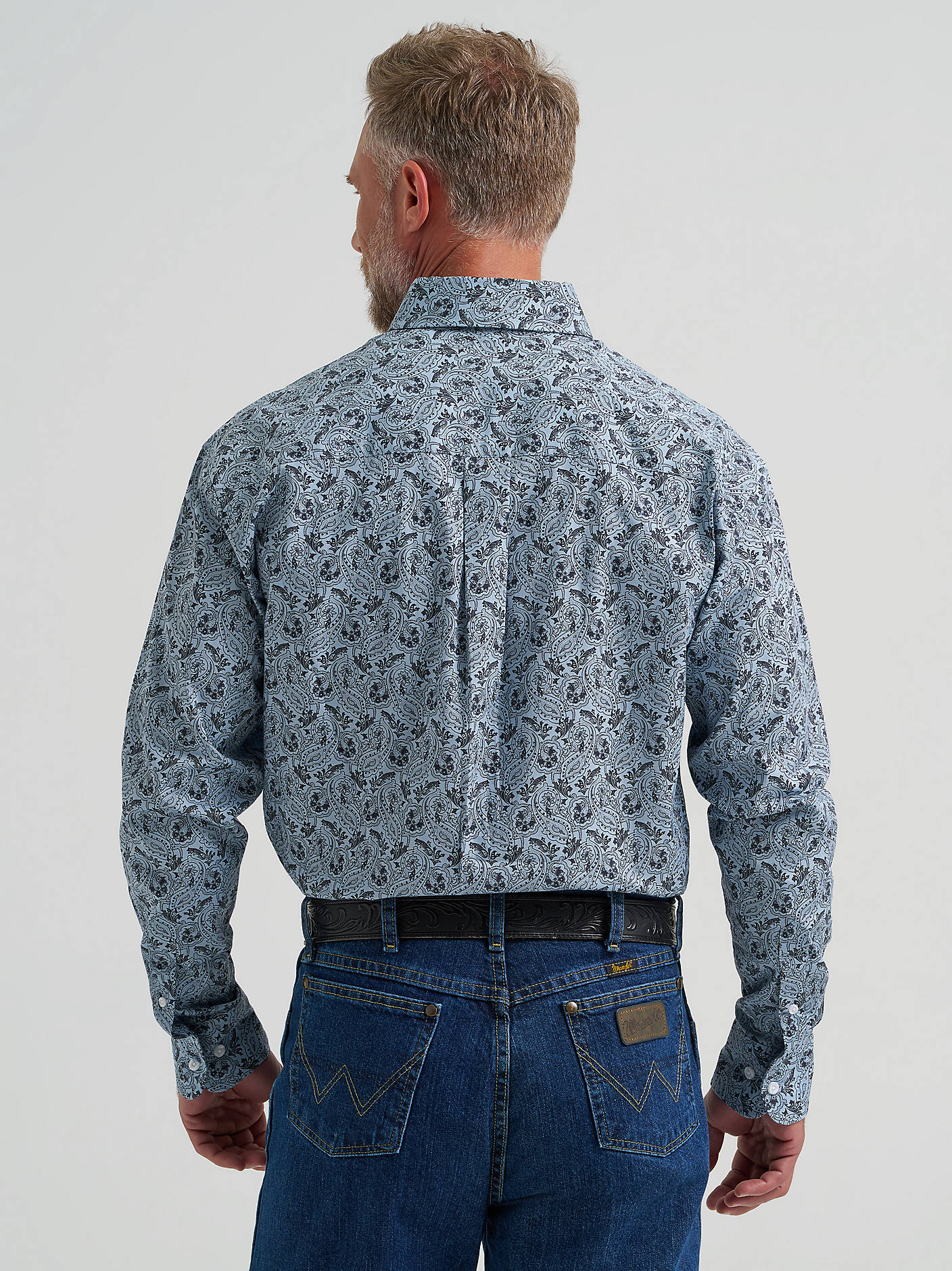 Wrangler Men's George Strait™ Long Sleeve Button Down One Pocket Shirt - 112381960