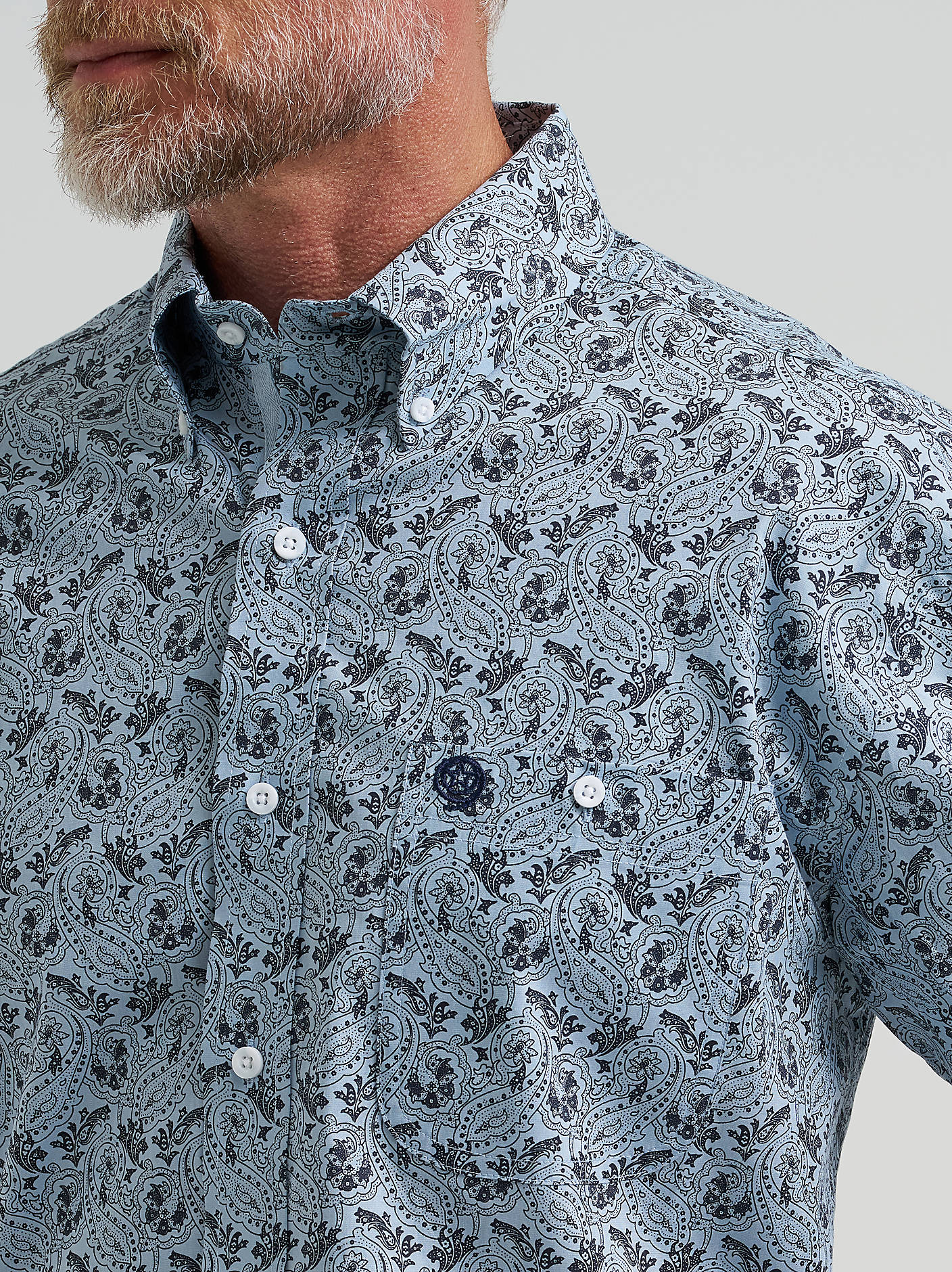 Wrangler Men's George Strait™ Long Sleeve Button Down One Pocket Shirt - 112381960