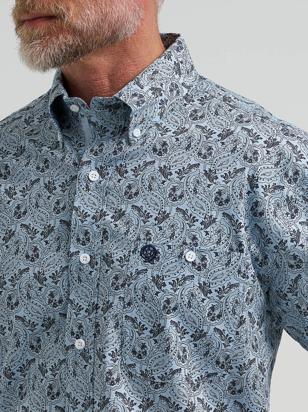Wrangler Men's George Strait™ Long Sleeve Button Down One Pocket Shirt - 112381960