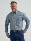 Wrangler Men's George Strait™ Long Sleeve Button Down One Pocket Shirt - 112381960