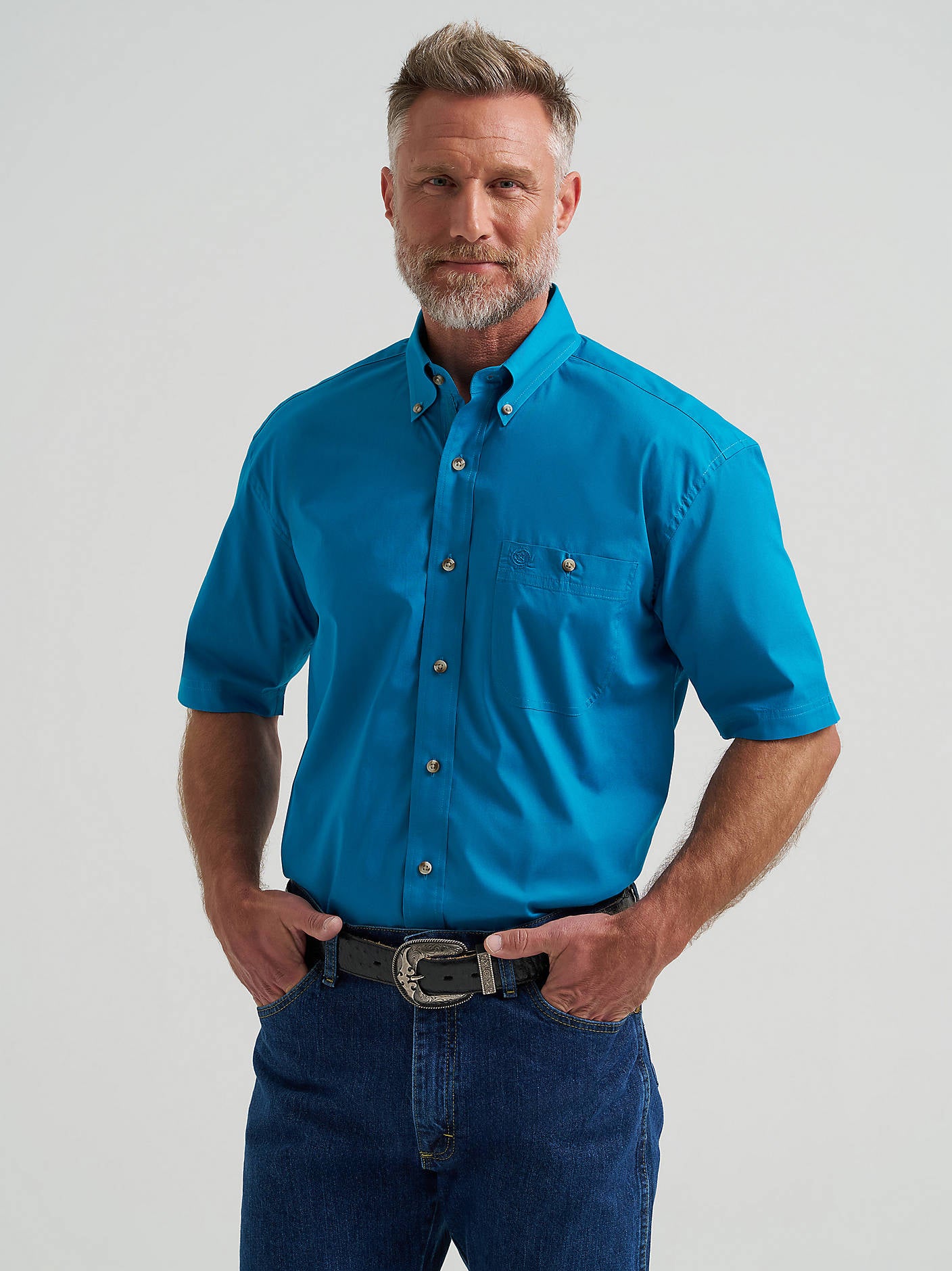 Wrangler Men's George Strait Short Sleeve Button Down 112381966