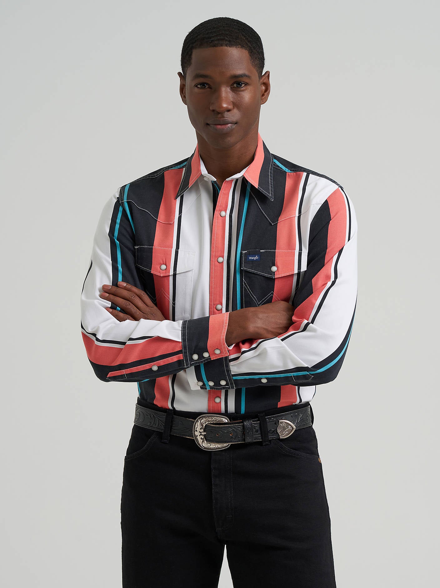Wrangler Men's Vintage-Inspired Brushpopper Western Snap Workshirt - 112381997