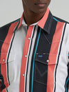 Wrangler Men's Vintage-Inspired Brushpopper Western Snap Workshirt - 112381997
