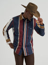 Wrangler Men's Vintage Inspired Brushpopper Snap Shirt Midnight Oak 112381998